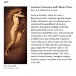 Fabrica Vitae exhibition and Vesalius Continuum are mentioned at New York Times (Aug. 25, 2014)